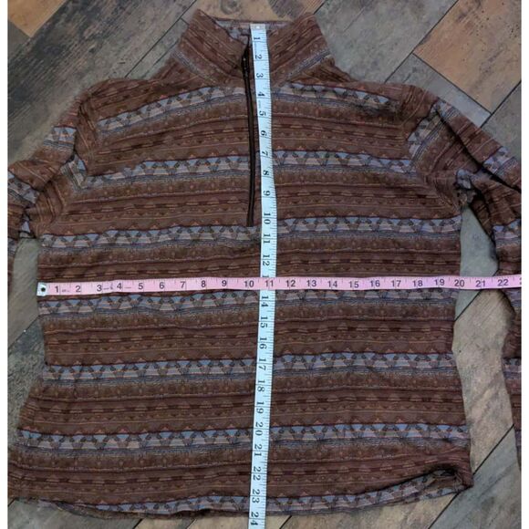 Vintage Woolrich Quarter-Zip Pullover Sweater - Aztec Southwest Print Gorpcore - Picture 4 of 5